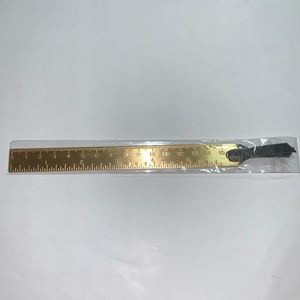 Brass metal ruler 6”